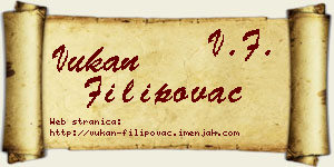 Vukan Filipovac vizit kartica
